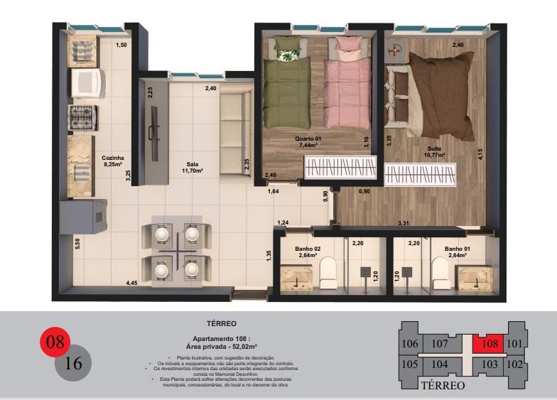 Apartamento, 2 quartos, 52 m² - Foto 25