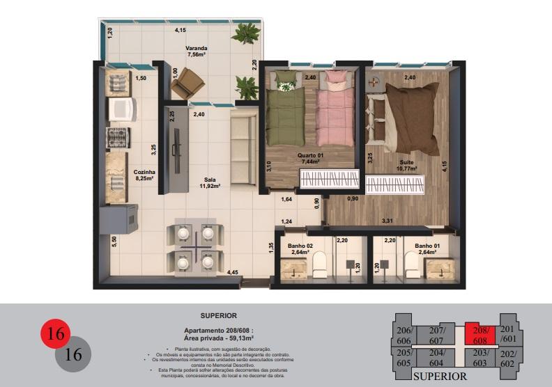 Apartamento, 2 quartos, 52 m² - Foto 33