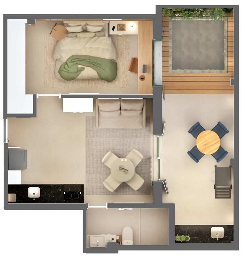 Apartamento, 1 quarto, 58 m² - Foto 16