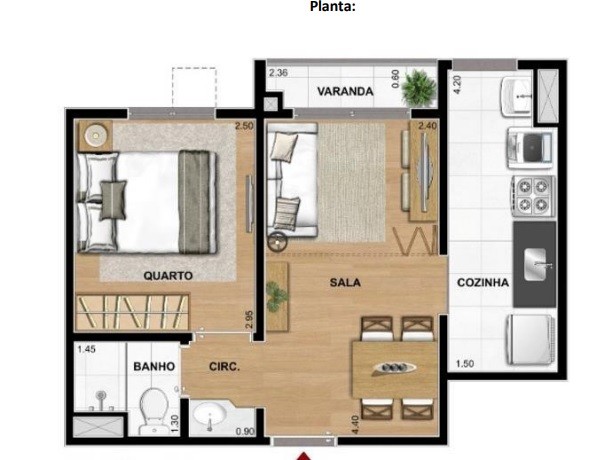 Apartamento, 1 quarto, 33 m² - Foto 11